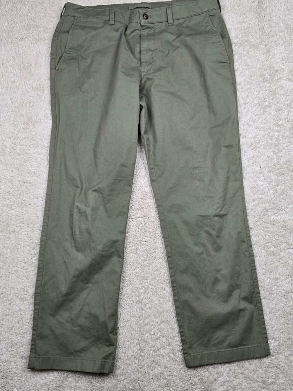 Duck Head Mens 36x30 Field Canvas 5 Pocket Pants Army Green Stretch  USA Casual